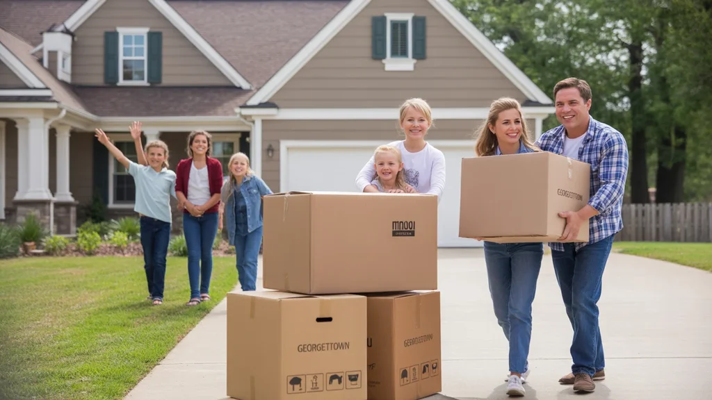 Family moving into new home in Georgetown, Kentucky