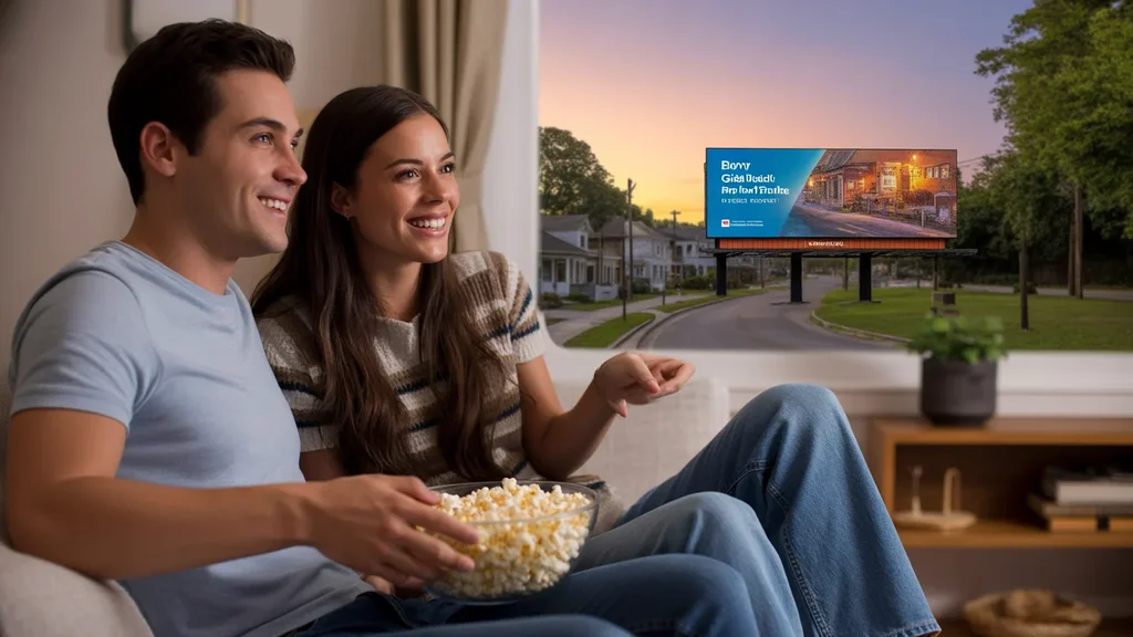 Couple streaming movie together on couch in Hendersonville living room at sunset