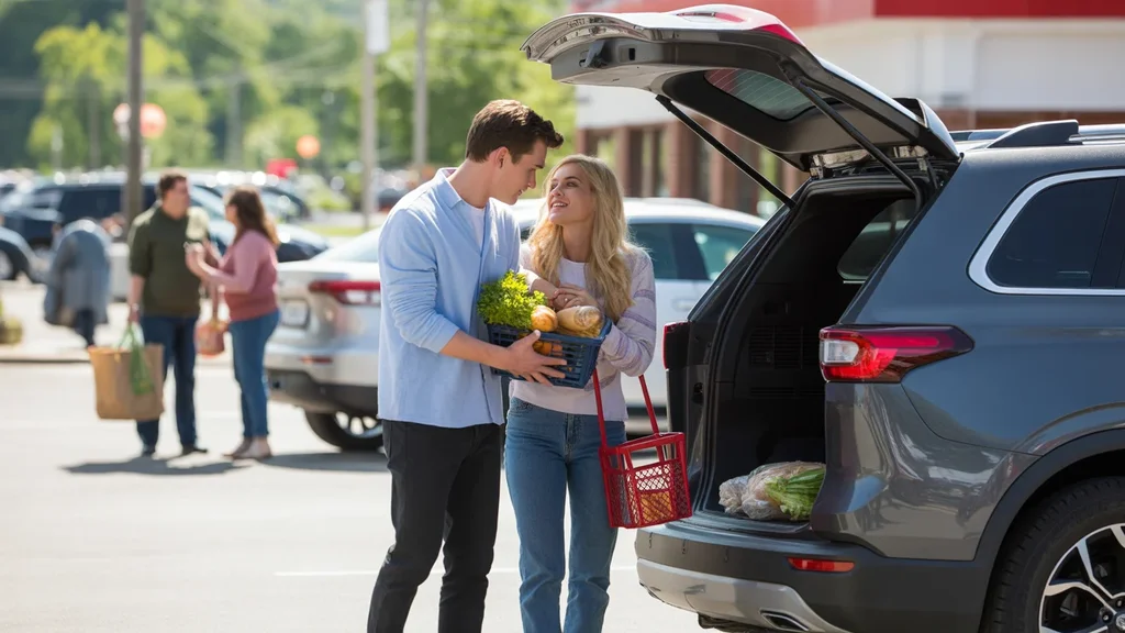 Couple loading groceries into car in Middletown, KY
