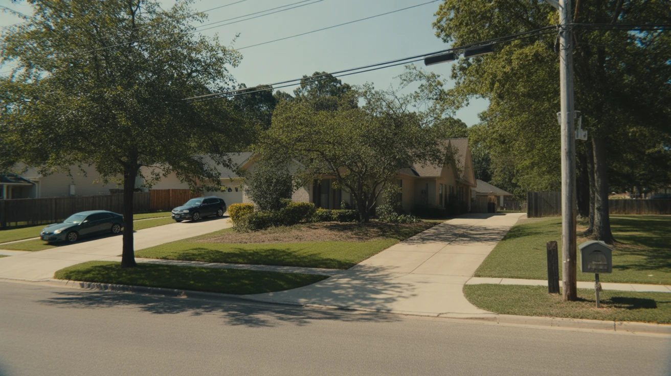 Exterior view of a modern single-family home in Spring Hill, Tennessee with cars parked in the driveway on a sunny day.